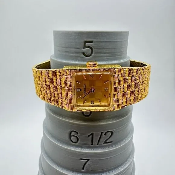 18kt HGE VINTAGE  Ladies Geneva yellow gold watch! - Picture 14 of 15